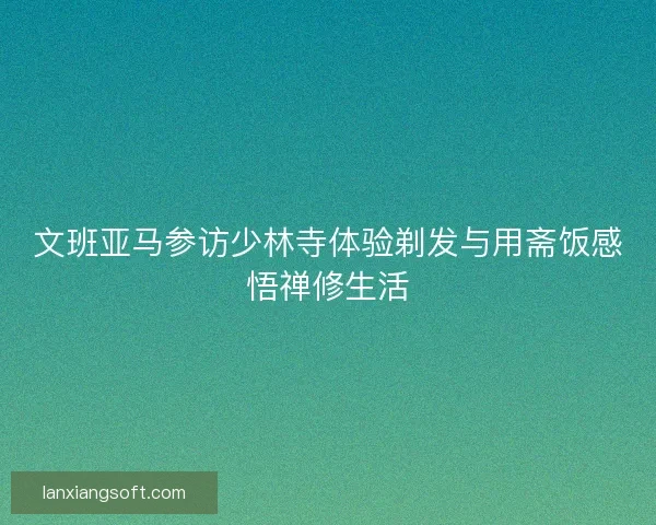 文班亚马参访少林寺体验剃发与用斋饭感悟禅修生活